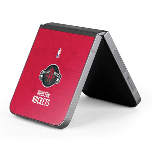 NBA Houston Rockets Distressed Galaxy Z Flip6 Skin